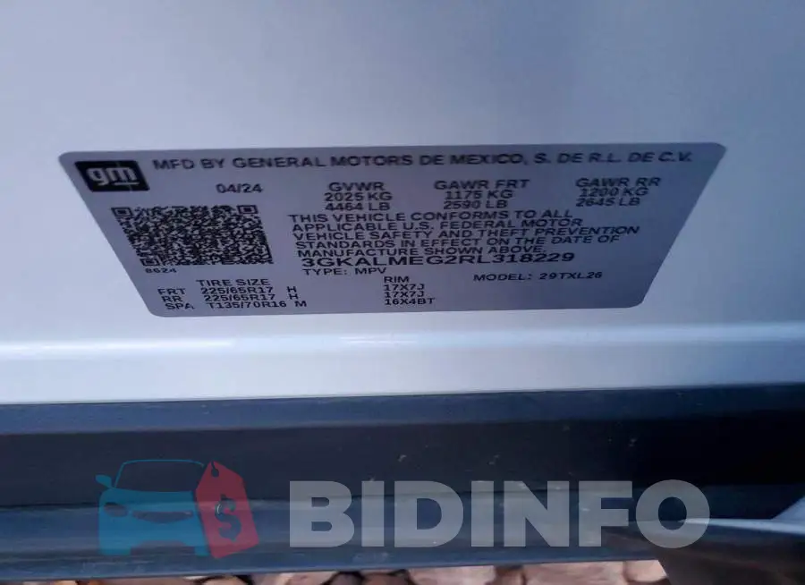 3GKALMEG2RL318229 Photo# 12