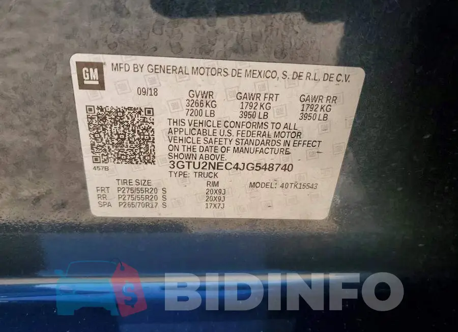 3GTU2NEC4JG548740 Photo# 12