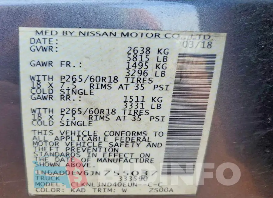1N6AD0EV6JN755037 Photo# 12