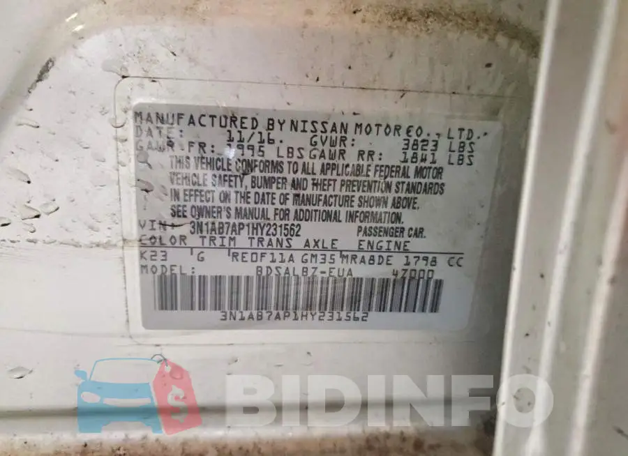 3N1AB7AP1HY231562 Photo# 12