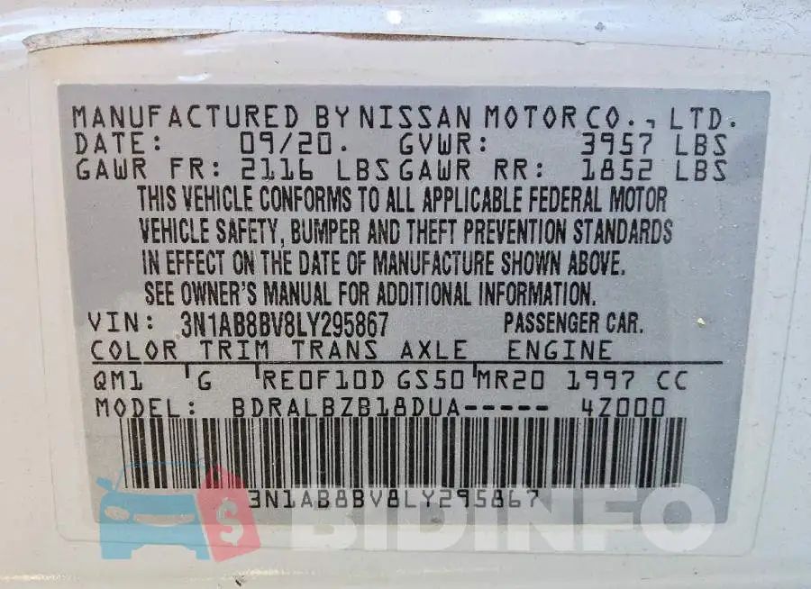 3N1AB8BV8LY295867 Photo# 12