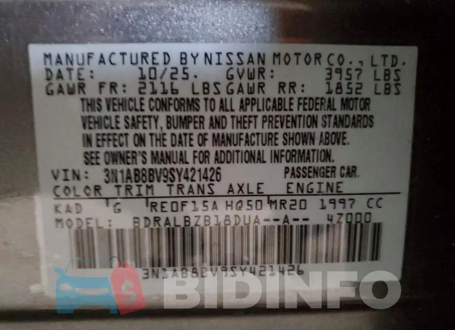 3N1AB8BV9SY421426 Photo# 12
