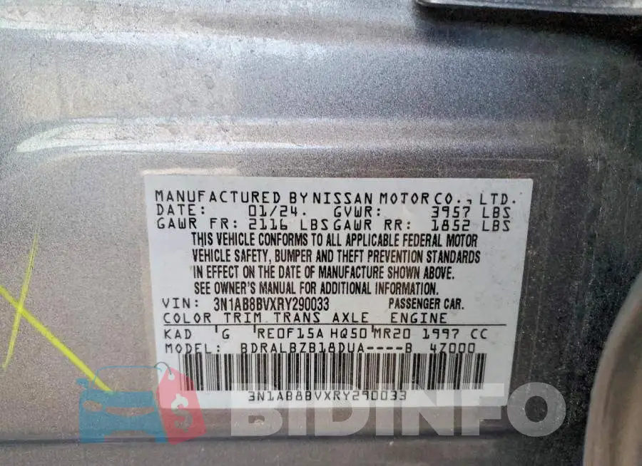 3N1AB8BVXRY290033 Photo# 11