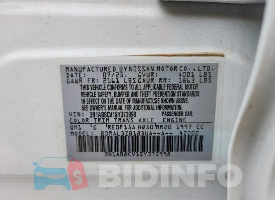 3N1AB8CV1SY373998 Photo# 12