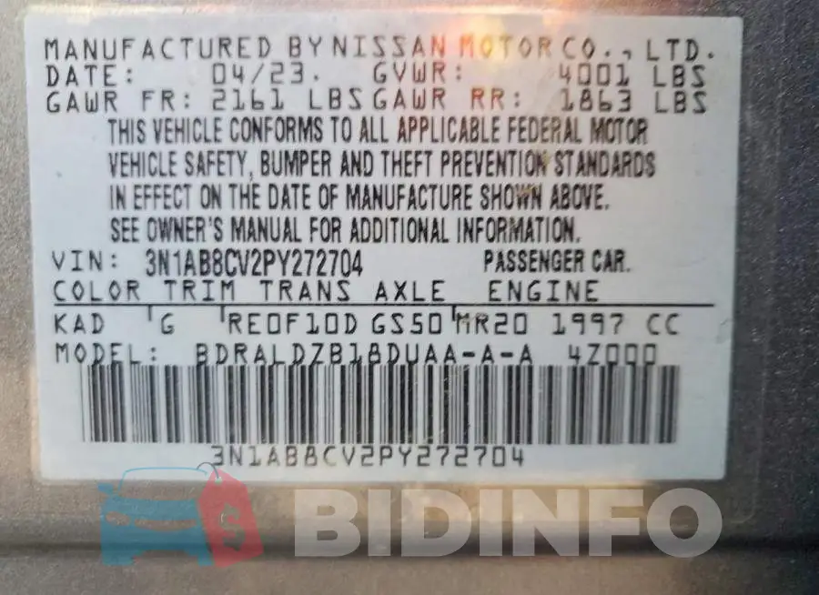 3N1AB8CV2PY272704 Photo# 12