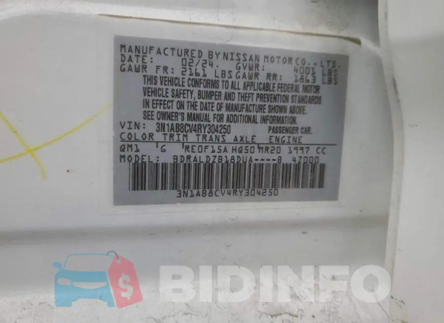 3N1AB8CV4RY304250 Photo# 12