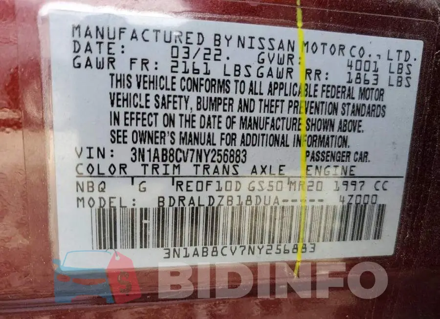 3N1AB8CV7NY256883 Photo# 12