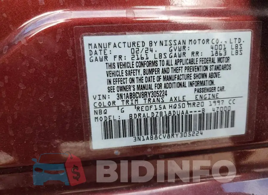 3N1AB8CV8RY305224 Photo# 12