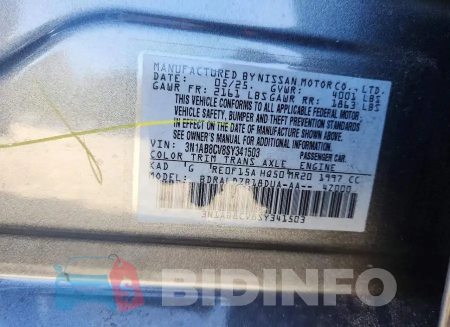 3N1AB8CV8SY341503 Photo# 12