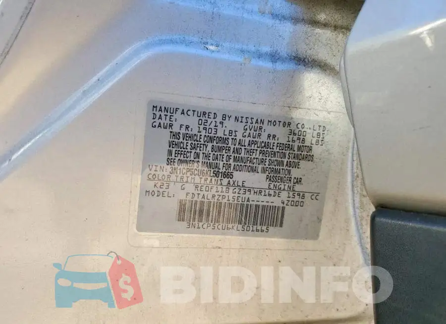 3N1CP5CU6KL501665 Photo# 14