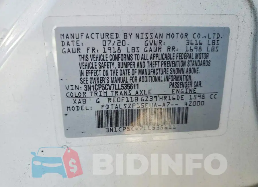 3N1CP5CV7LL535611 Photo# 12