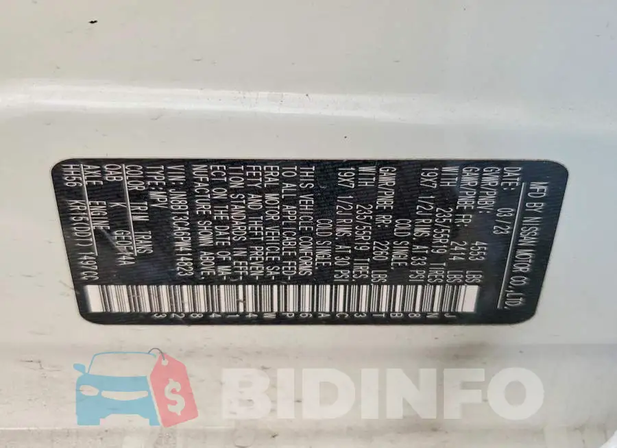 JN8BT3CA6PW414823 Photo# 14