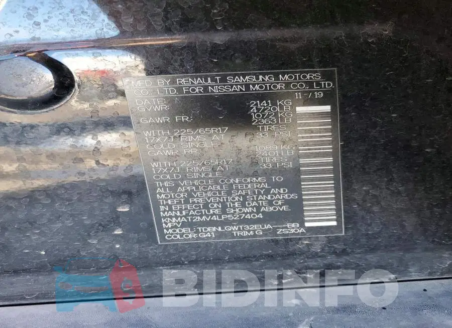 KNMAT2MV4LP527404 Photo# 14