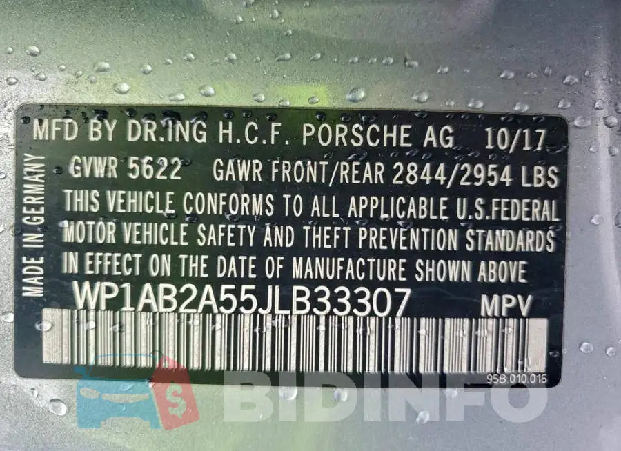 WP1AB2A55JLB33307 Photo# 13