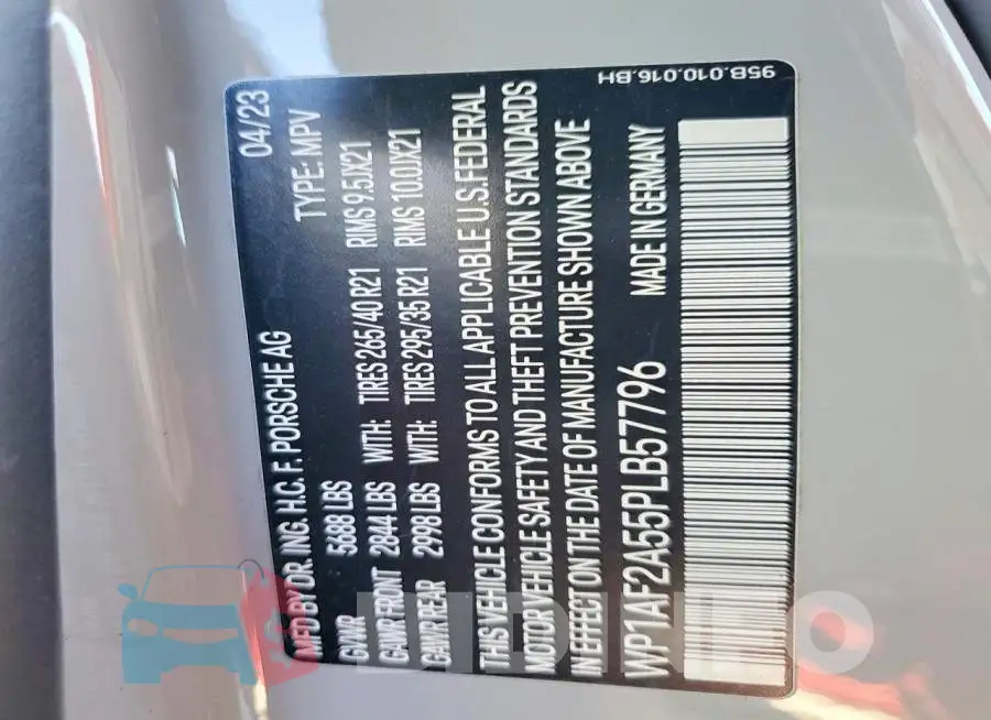 WP1AF2A55PLB57796 Photo# 13