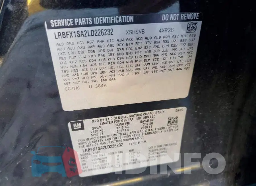 LRBFX1SA2LD226232 Photo# 10