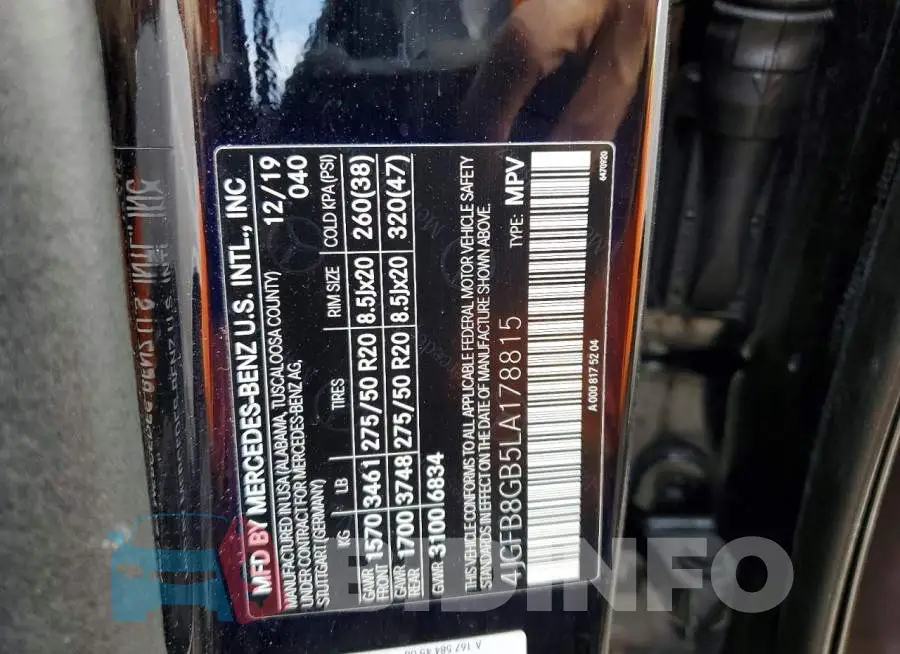 4JGFB8GB5LA178815 Photo# 12
