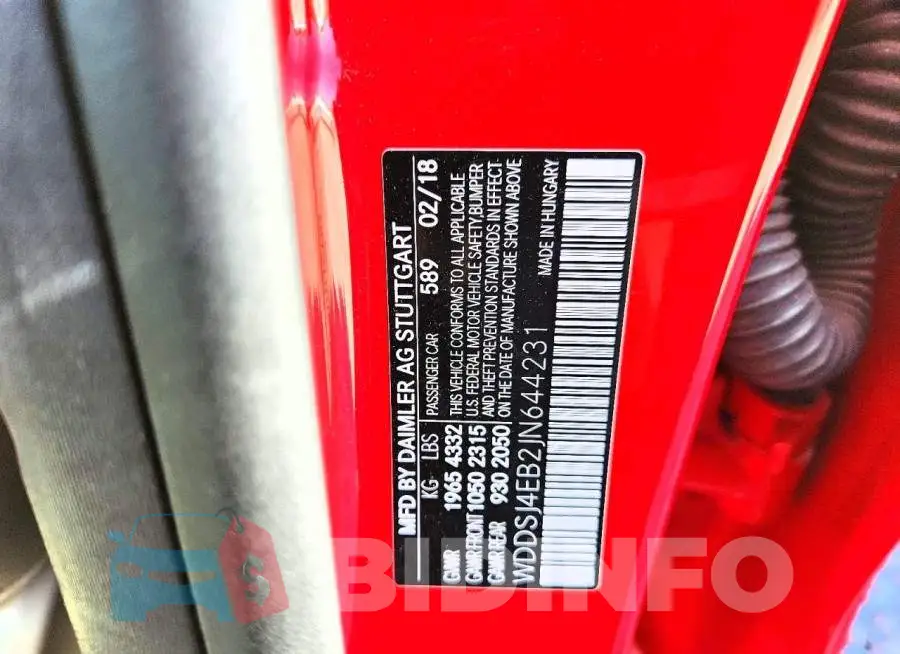 WDDSJ4EB2JN644231 Photo# 12