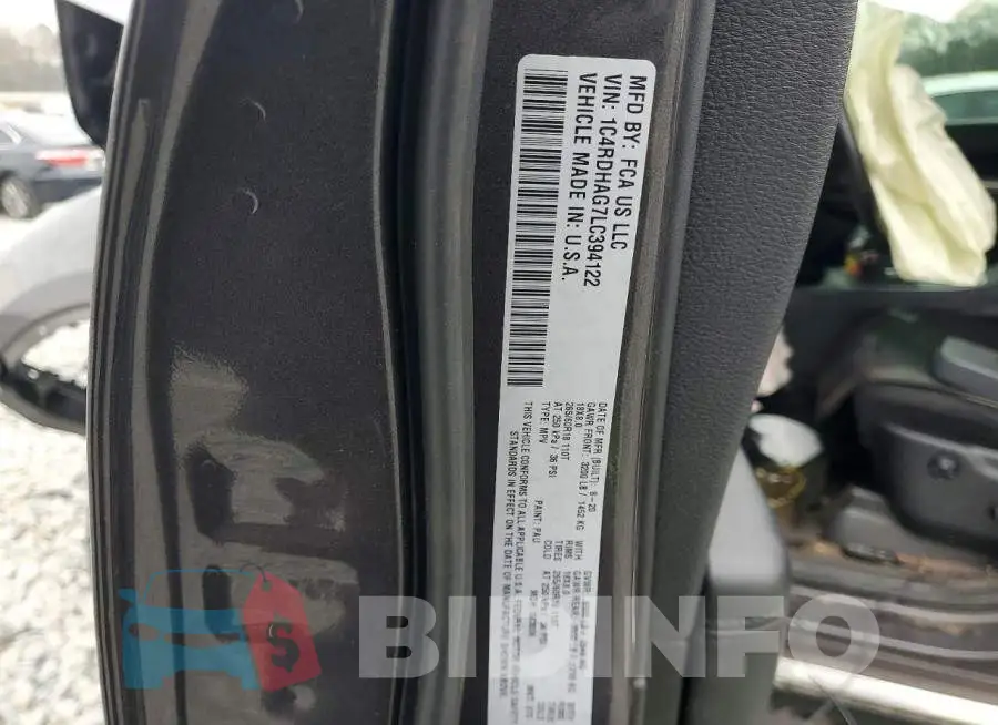 1C4RDHAG7LC394122 Photo# 13