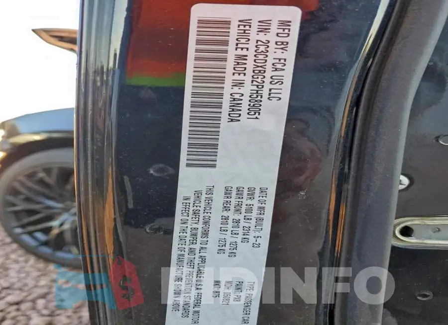 2C3CDXBG2PH589051 Photo# 13