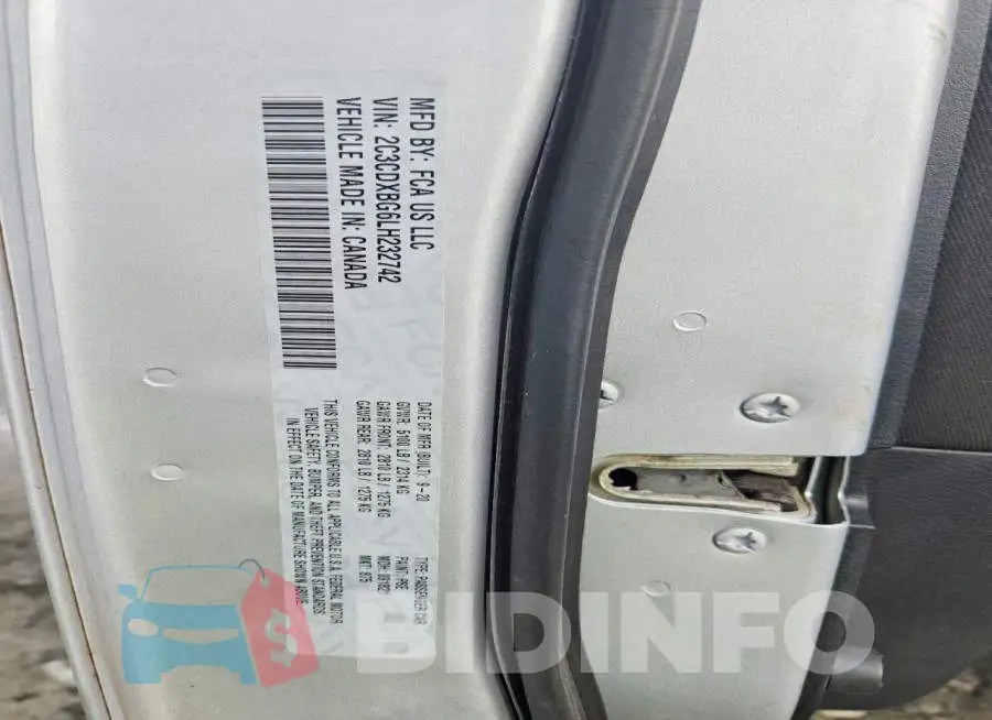 2C3CDXBG6LH232742 Photo# 12