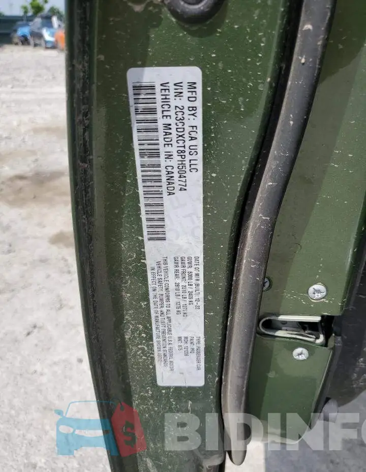 2C3CDXCT8PH504774 Photo# 12