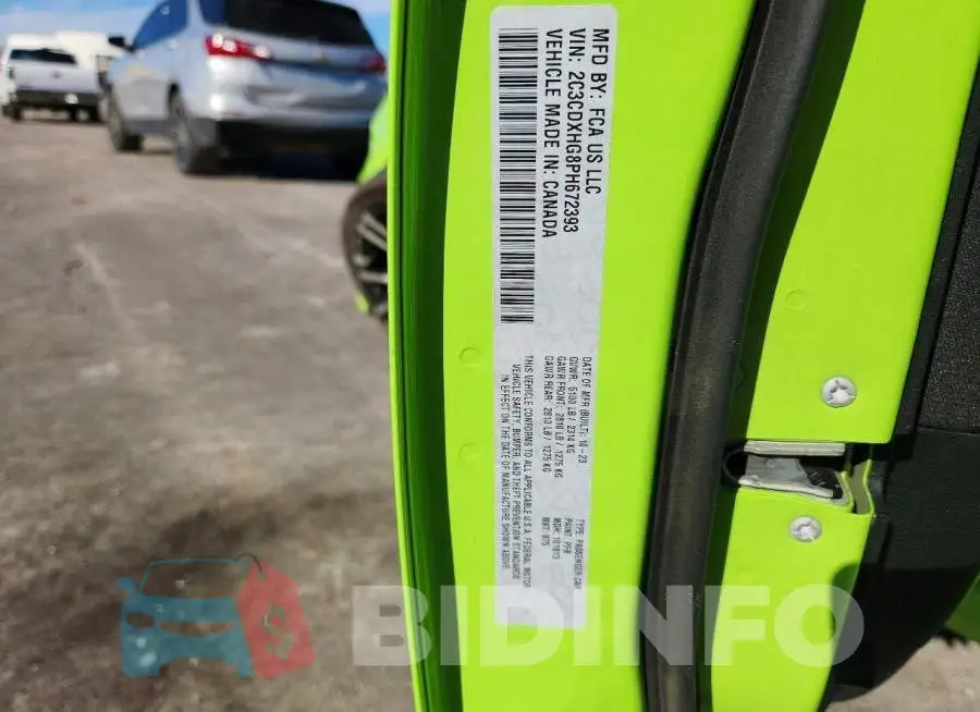 2C3CDXHG8PH672393 Photo# 12