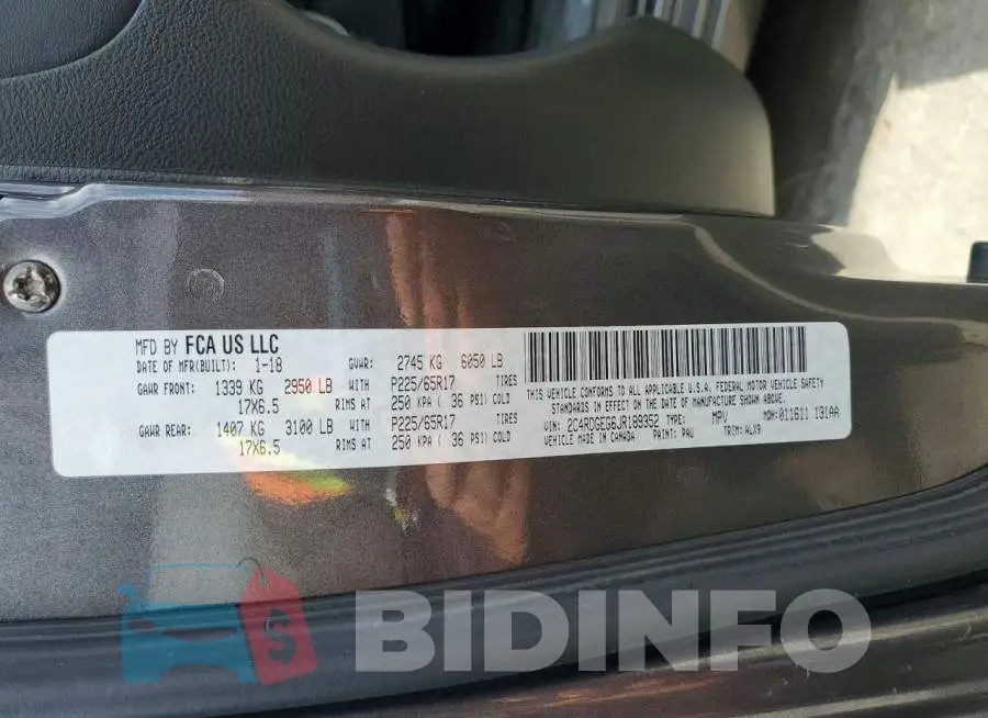 2C4RDGEG6JR189352 Photo# 13