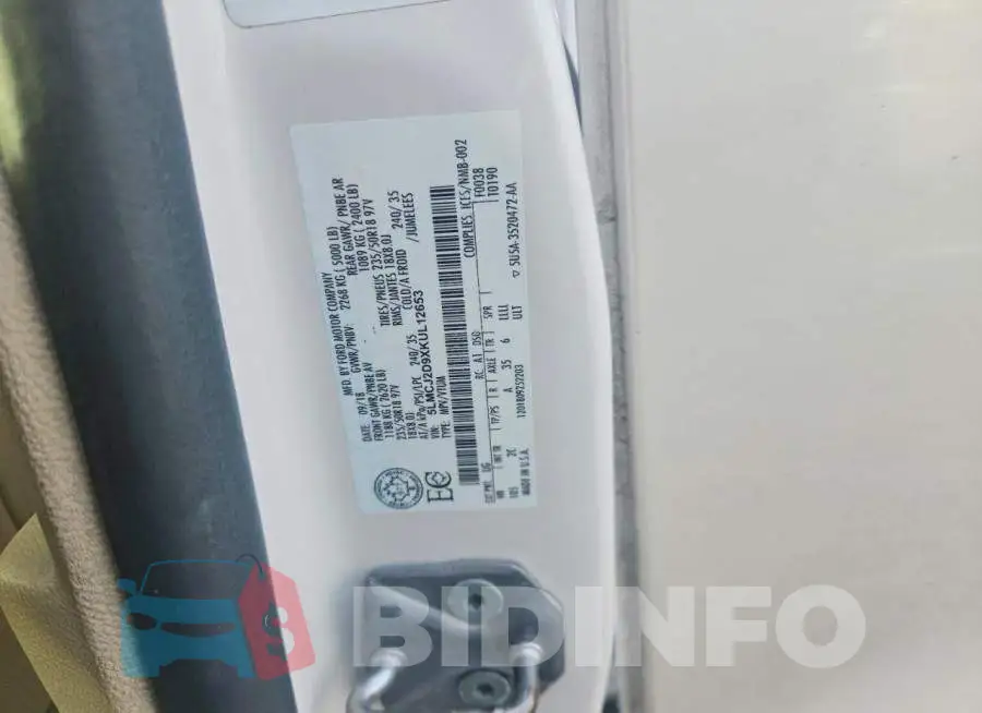 5LMCJ2D9XKUL12653 Photo# 12