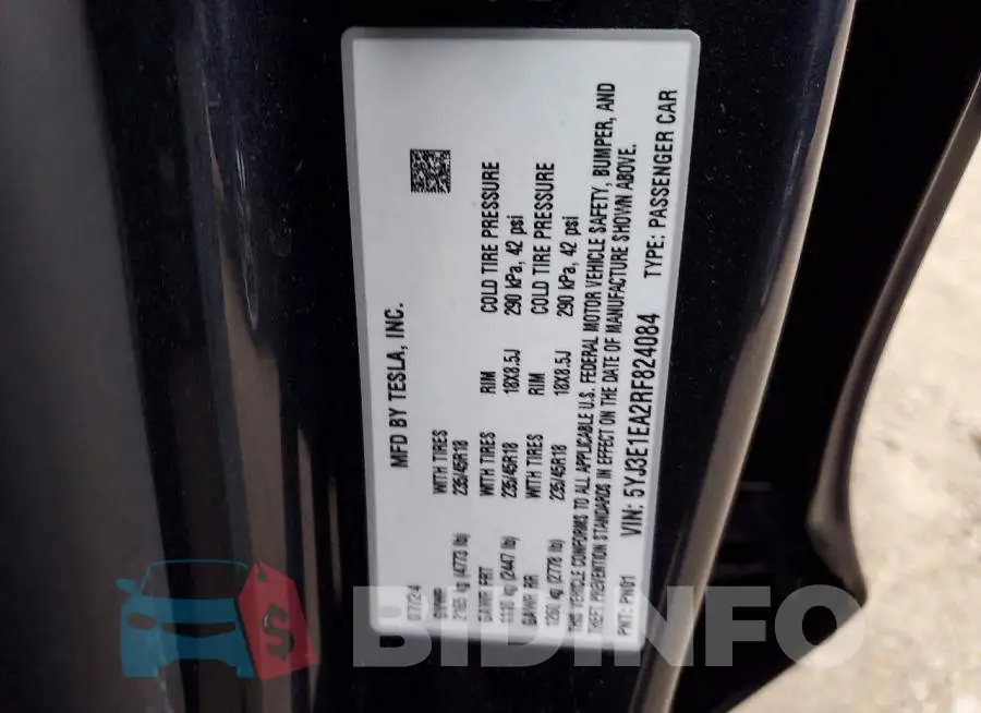 5YJ3E1EA2RF824084 Photo# 12