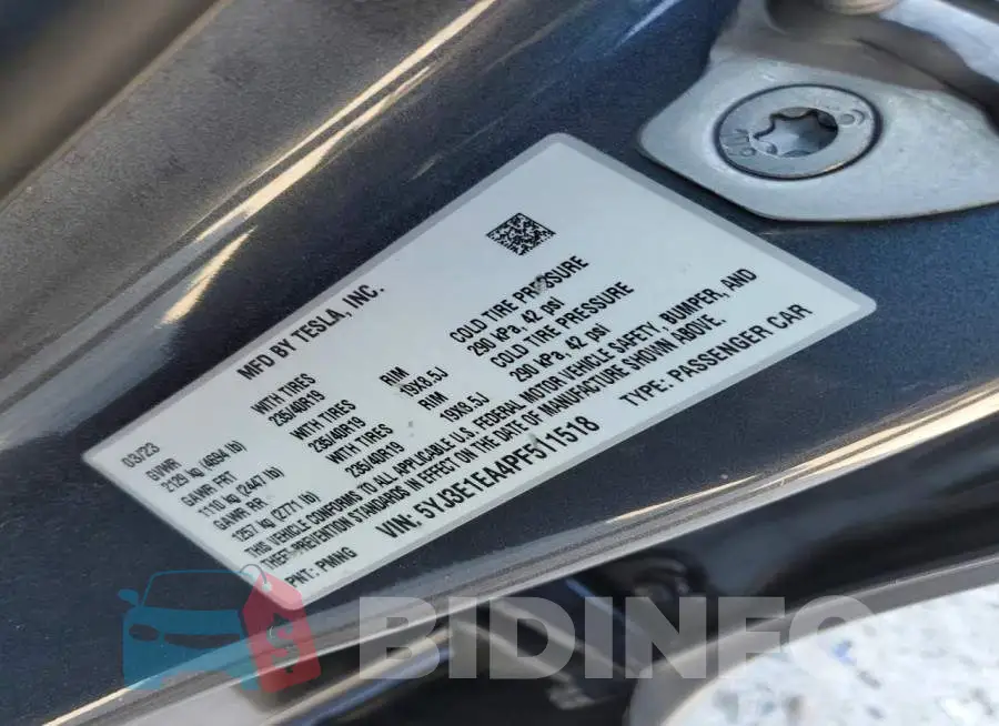 5YJ3E1EA4PF511518 Photo# 12