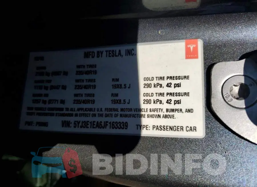 5YJ3E1EA6JF163339 Photo# 13