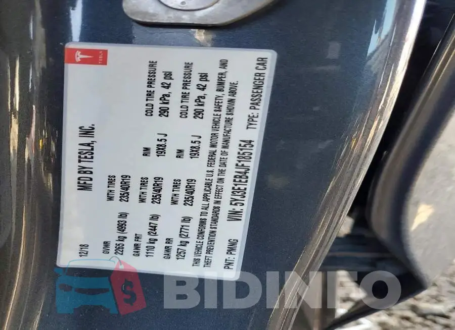 5YJ3E1EB4JF185154 Photo# 12