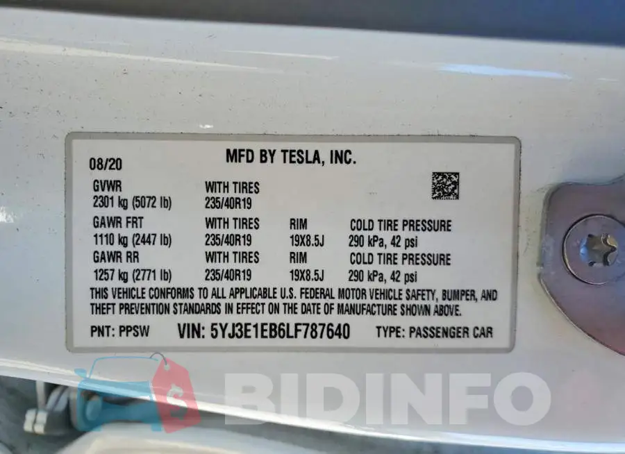 5YJ3E1EB6LF787640 Photo# 12