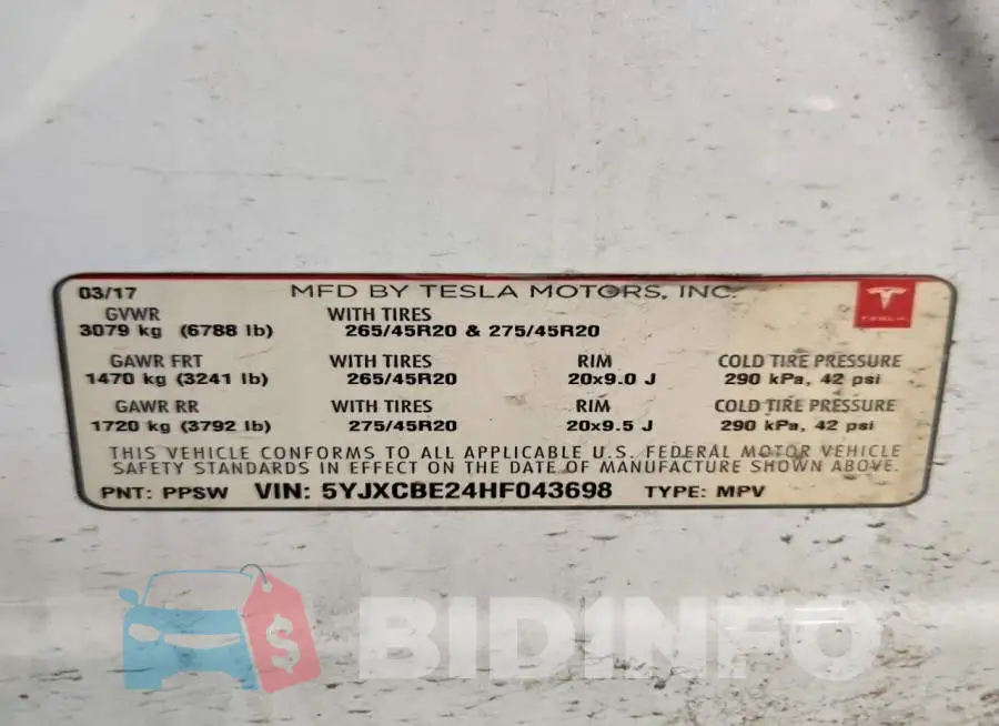5YJXCBE24HF043698 Photo# 13