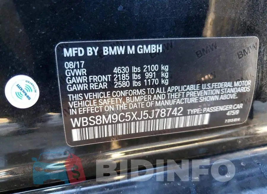 WBS8M9C5XJ5J78742 Photo# 8