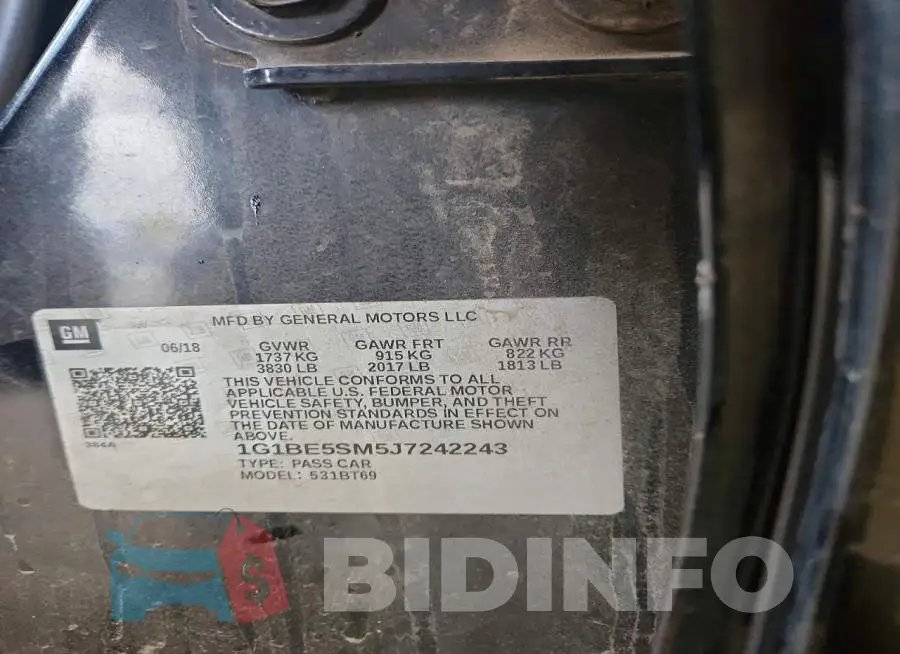 1G1BE5SM5J7242243 Photo# 12
