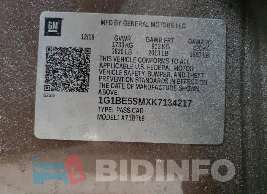 1G1BE5SMXK7134217 Photo# 13