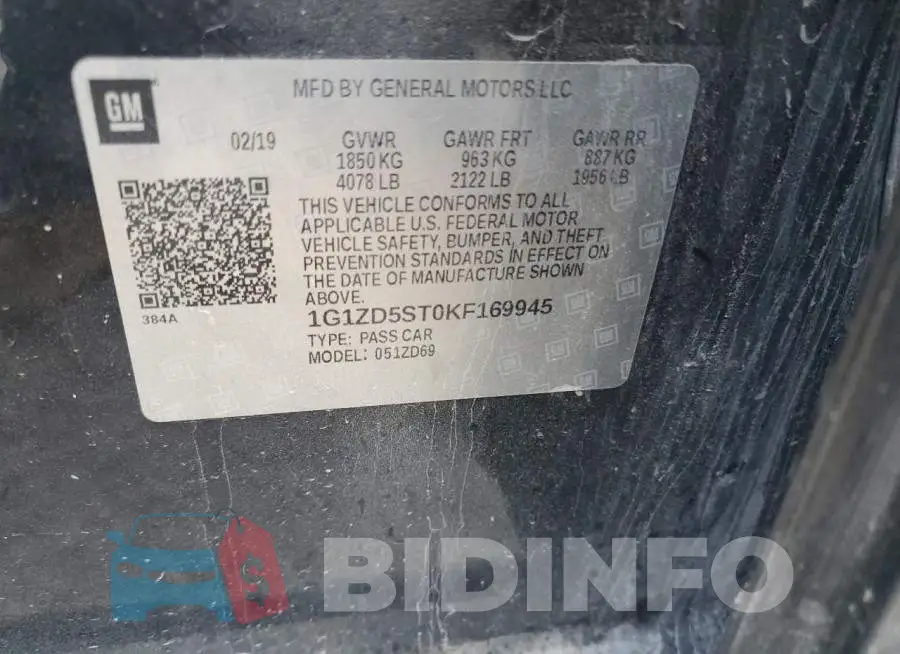 1G1ZD5ST0KF169945 Photo# 12