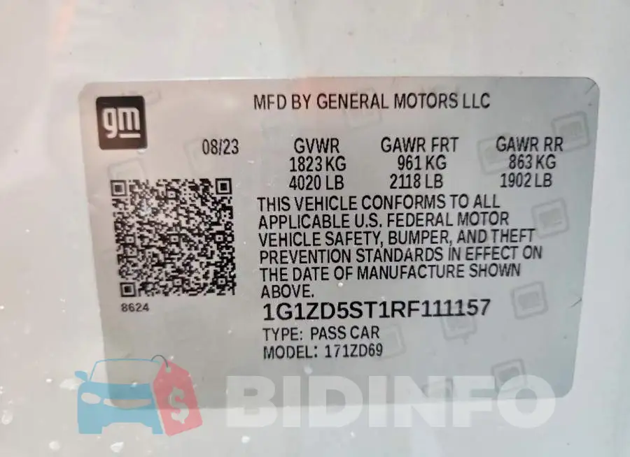1G1ZD5ST1RF111157 Photo# 13