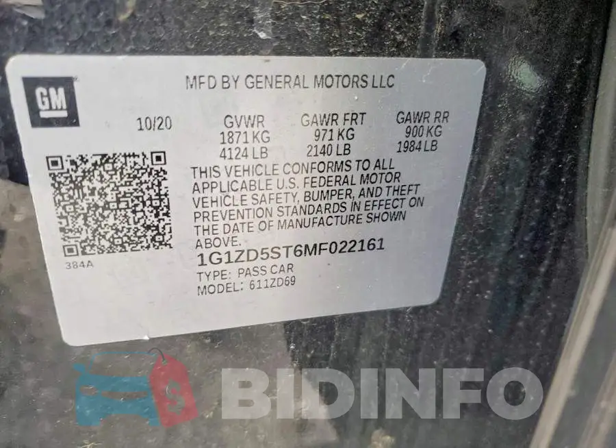 1G1ZD5ST6MF022161 Photo# 12