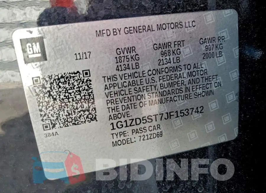1G1ZD5ST7JF153742 Photo# 12