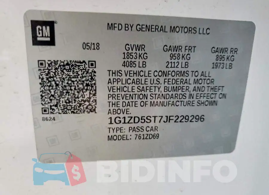 1G1ZD5ST7JF229296 Photo# 12