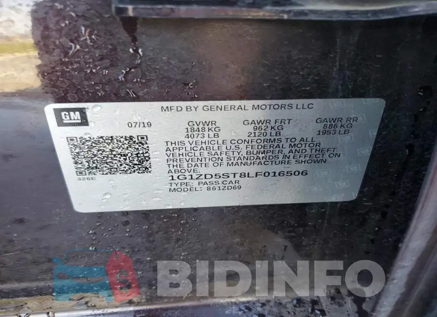 1G1ZD5ST8LF016506 Photo# 12