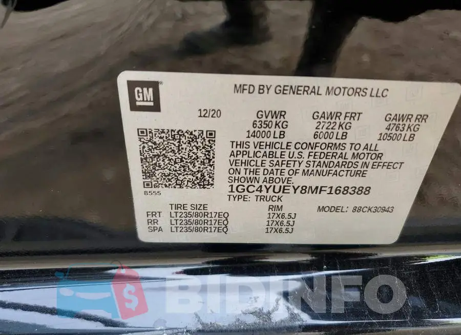 1GC4YUEY8MF168388 Photo# 12