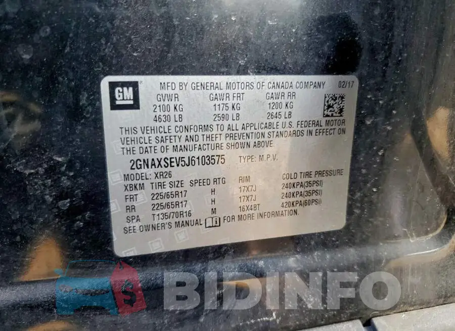 2GNAXSEV5J6103575 Photo# 12