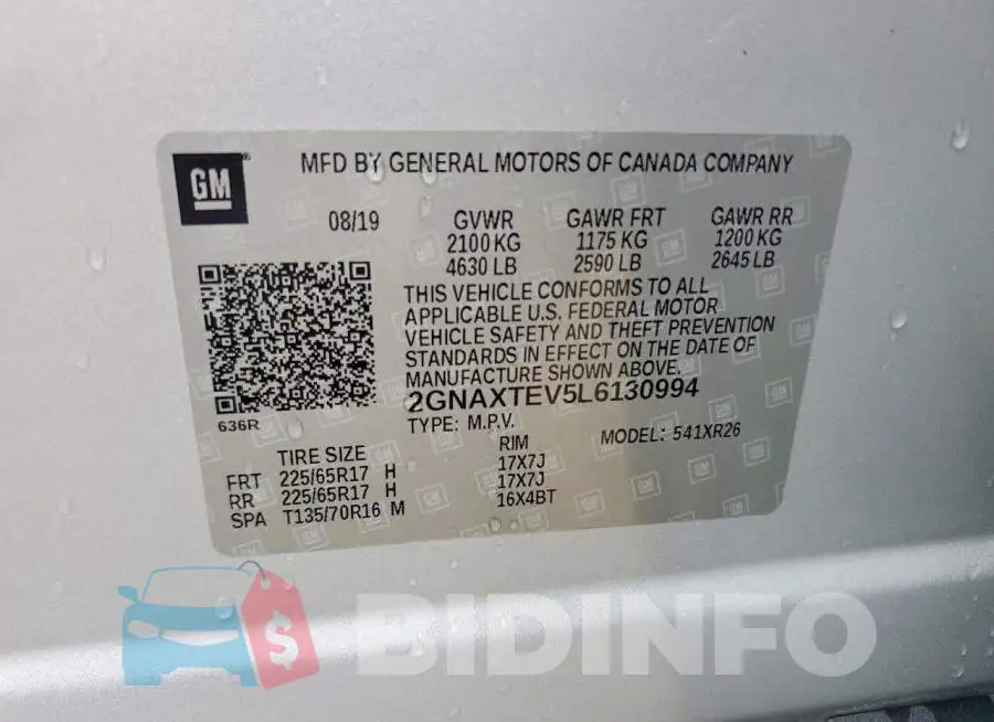 2GNAXTEV5L6130994 Photo# 13