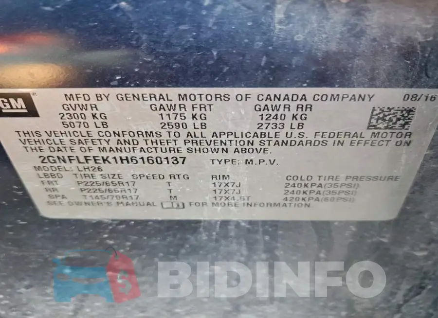 2GNFLFEK1H6160137 Photo# 13