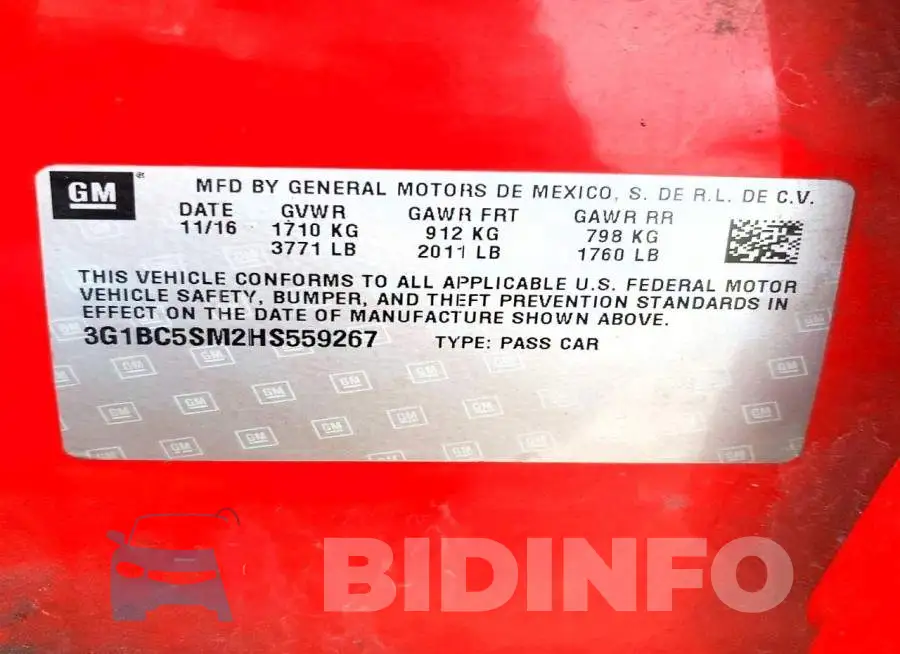 3G1BC5SM2HS559267 Photo# 12