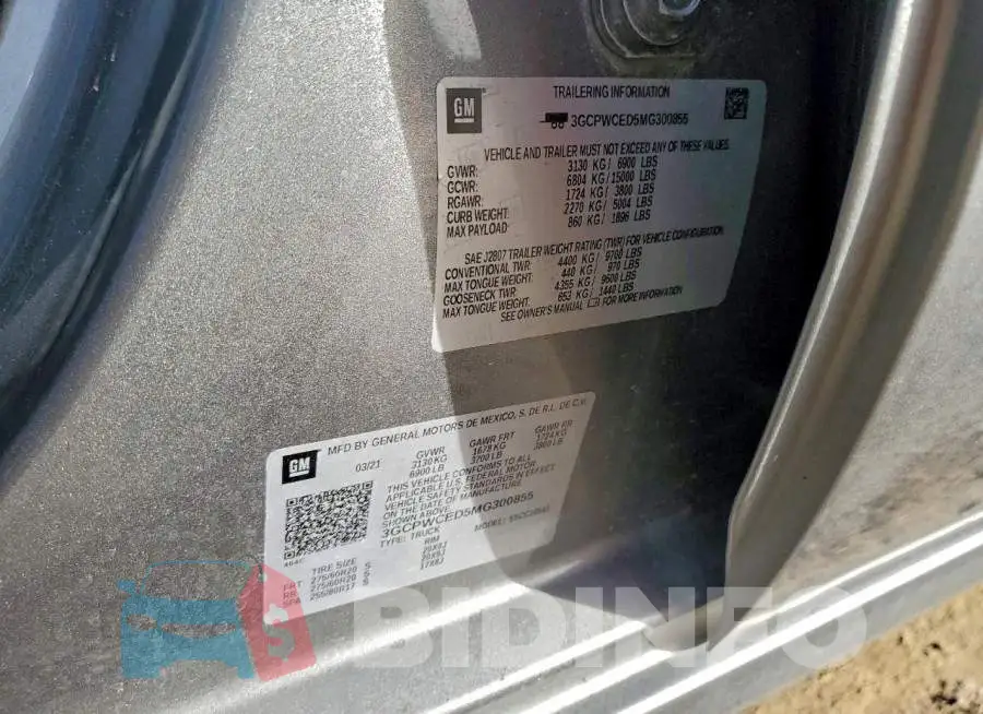 3GCPWCED5MG300855 Photo# 12